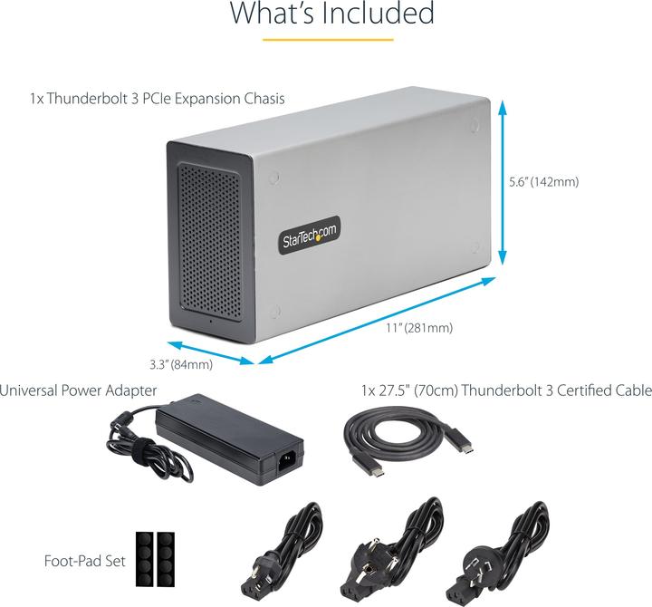 Immagine prodotto StarTech 2TBT3-PCIE-ENCLOSURE (Thunderbolt, 2 Porti)