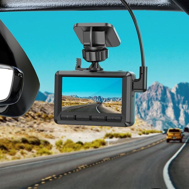 Actual product image Hoco Headphone with microphone car camera with screen 2,45" 1080P/30fps DV2 black (Built-in display, Built-in microphone, Full HD)