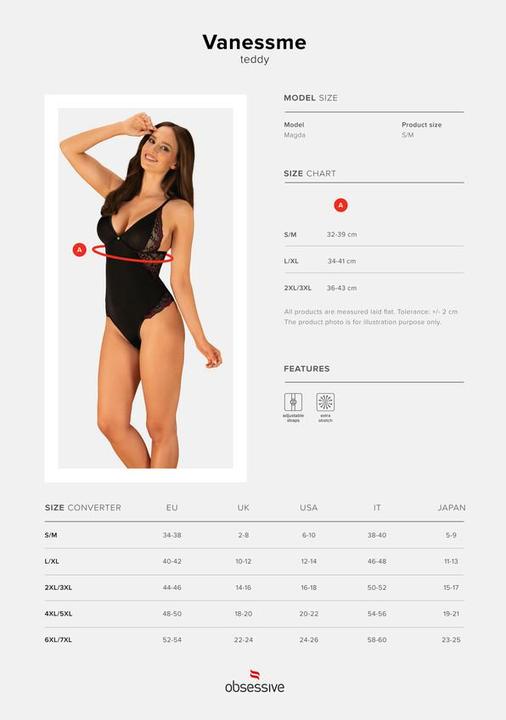 Actual product image Obsessive - Vanessme Teddy L/Xl (XL)