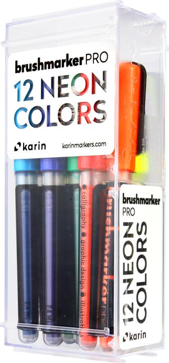 Karin Brush Marker Pro (Multicolore, Arancione neon, 12 x)