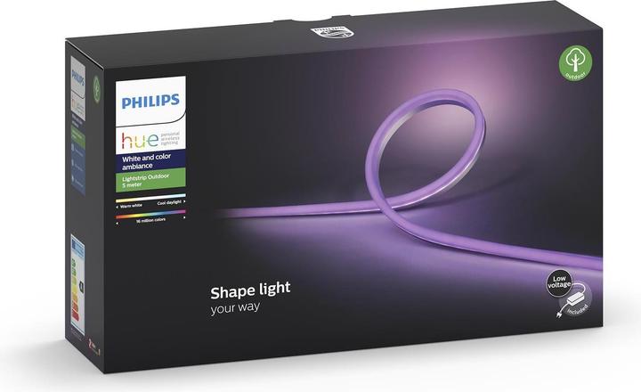 Produktbild Philips Hue Outdoor Lightstrip 5m DE-Stecker (Mehrfarbig, 500 cm, Outdoor)