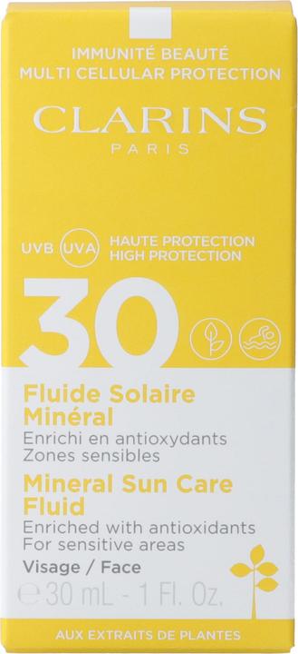 Produktbild Clarins Sun - Fluide Solaire Minéral Visage SPF30 (Sonnencreme Gesicht, SPF 30, 30 ml, 62 g)