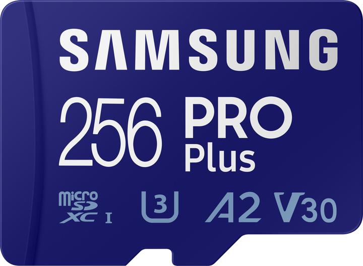 Samsung SD MicroSD Card SDXC PRO Plus 2021CL10 (256 GB, microSDXC, U3, UHS-I)