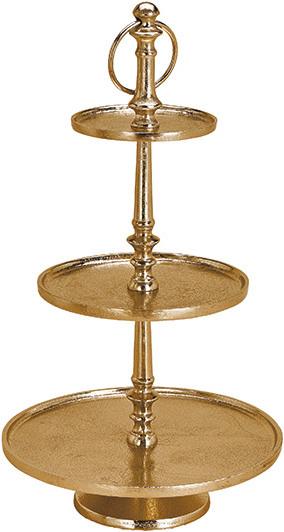 G. Wurm Etagere mit 3 Ebenen aus Metall Gold (H) 13/19/28x55cm