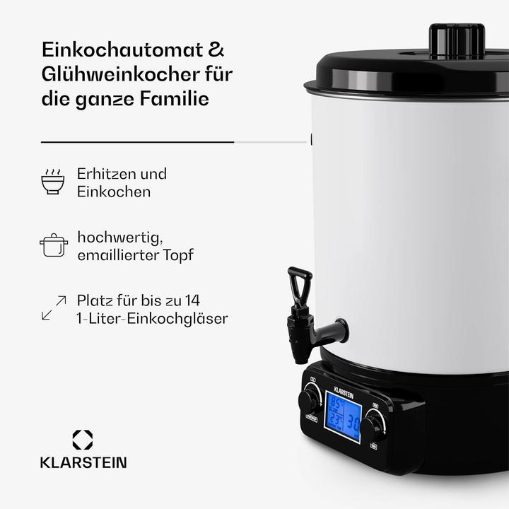 Produktbild Klarstein Digitaler Glühweinkocher & Einkochautomat mit Hahn (27 l)