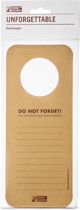 Actual product image Monkey Business Unforgettable Doorhanger - Notepad Doorhanger