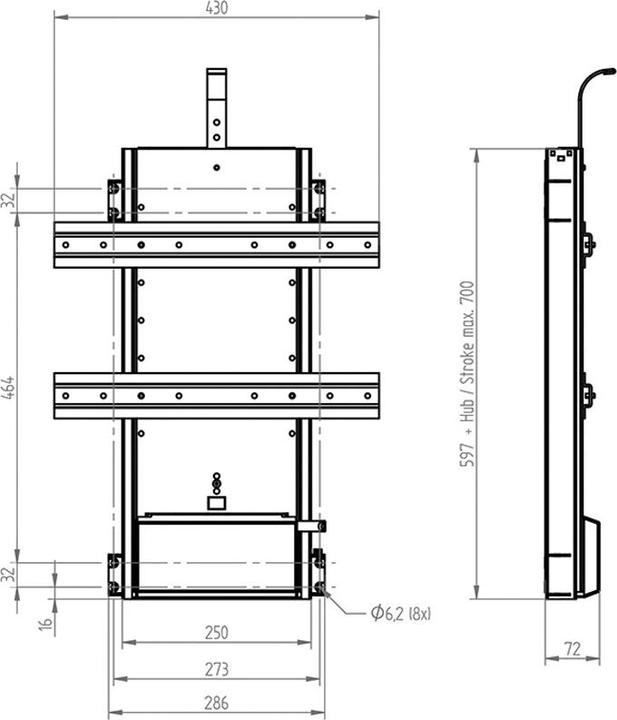 Actual product image Werkstarck TV Lift (Ceiling, 37", 20 kg)