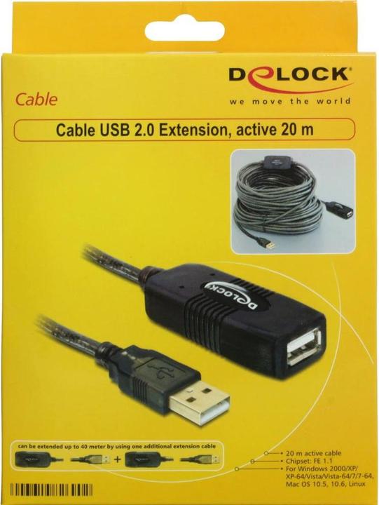 Produktbild Delock USB 2.0 (20 m, USB 2.0)