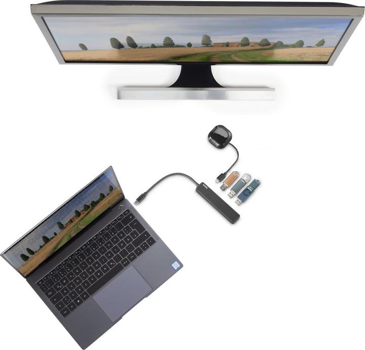 Image du produit Hama USB-C-Hub (USB-C, 5 Ports)