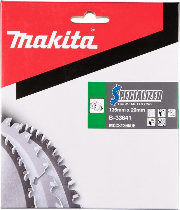 Actual product image Makita SPECIALIZED circular saw blade Ø 136x20x50Z