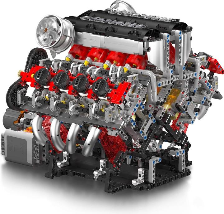 Actual product image Mould King F488 V8 engine
