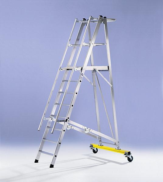 Image du produit Munk Échelle à plate-forme en aluminium, mobile (Échelle à plate-forme, 150 cm)