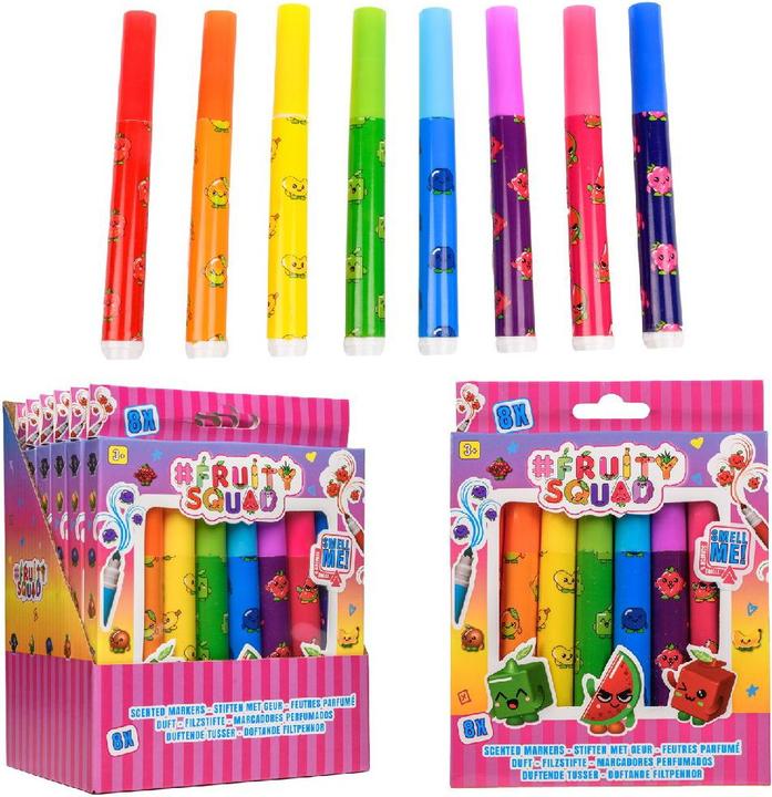Image du produit Canenco Feutres parfumés Fruitysquad 8-Pack (Multicolore, 8 x)