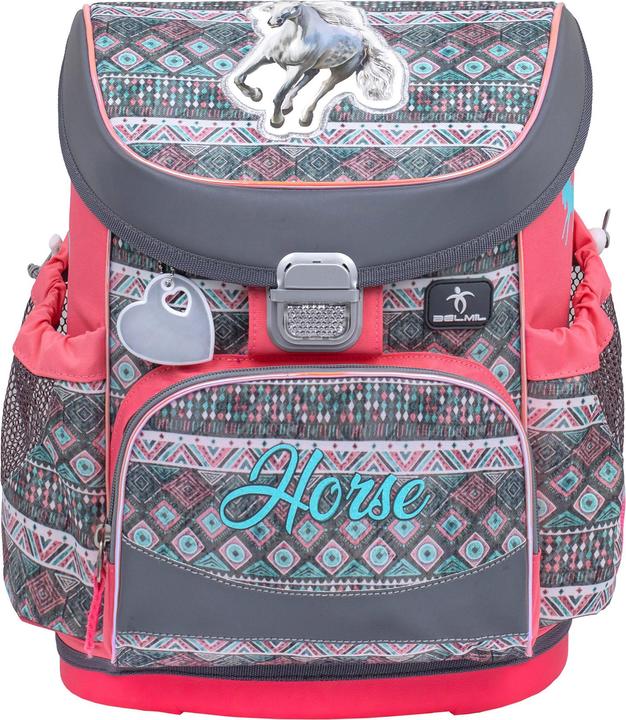Produktbild Belmil MINI FIT Schulrucksack 4-teiliges-Set Horse Aruba Blue (17 l)