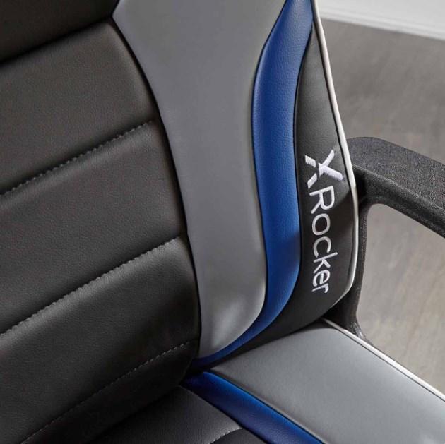 Actual product image X Rocker Gaming chair Saturn children /grey/blue