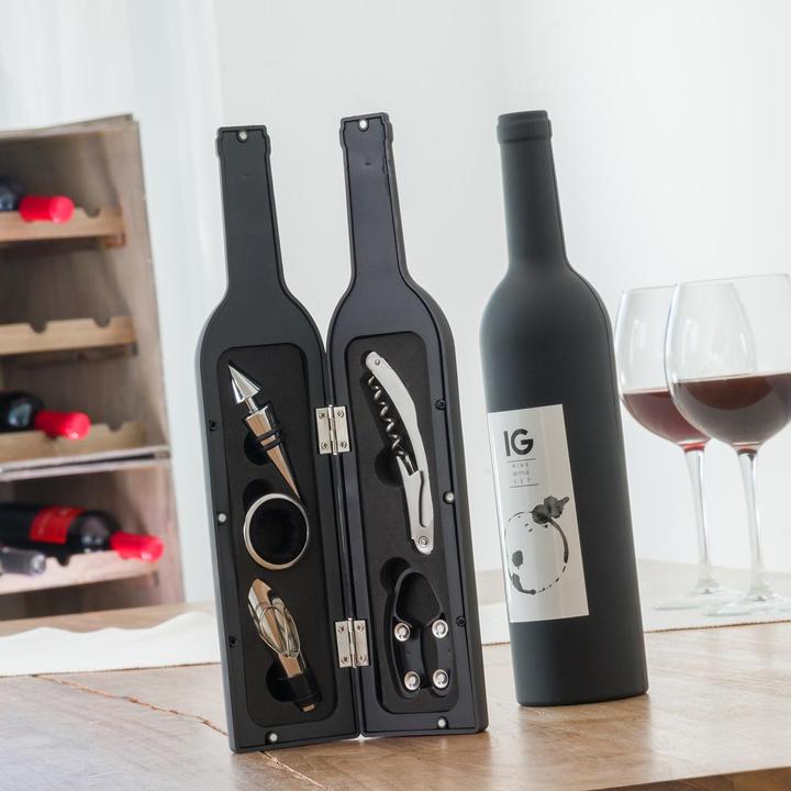 Produktbild InnovaGoods Geschenkset, 5x Weinzubehör - Weinflasche