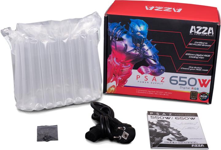 Actual product image Azza Power supply unit PSAZ ARGB (650 W)