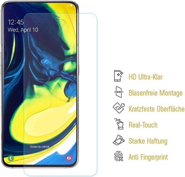 Produktbild Protectorking 4x Panzerfolie Anti-Shock HD Klar (4 Stück, Samsung Galaxy A80)
