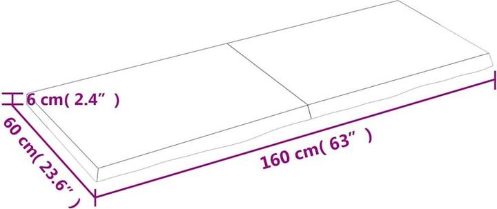Image du produit VidaXL Oak Nature (160 x 60 x 6 cm)