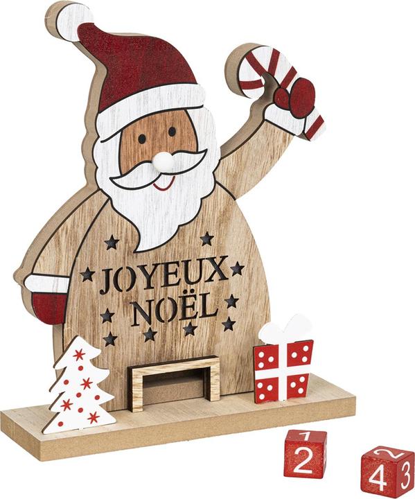 Produktbild Mojawo LED Holz Weihnachtsmann Weihnachtskalender Weihnachtsdeko Kalender
