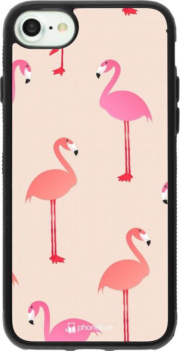 Actual product image PhoneLook Cover Silicone Black Pink Flamingos Pattern (Apple iPhone 7)
