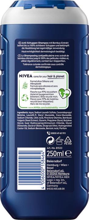 Image du produit Nivea Men Anti-Schuppen pH-Optimal (250 ml, Shampoing liquide)