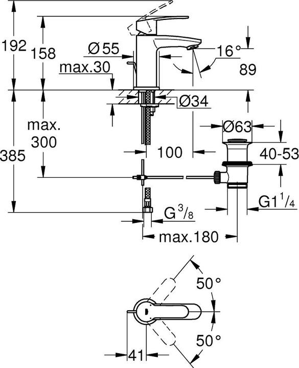 Immagine prodotto Grohe EH-WTbatt EUROSTYLE C 1/2inch, Taglia S cromato
