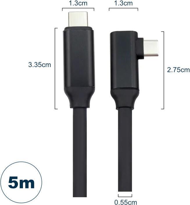 Immagine prodotto Hermex Cavo per occhiali VR 5m Oculus Quest 2 Cavo dati USB-C Cavo di ricarica