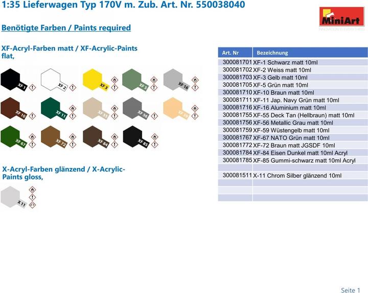 Actual product image Mini art Type 170V Van