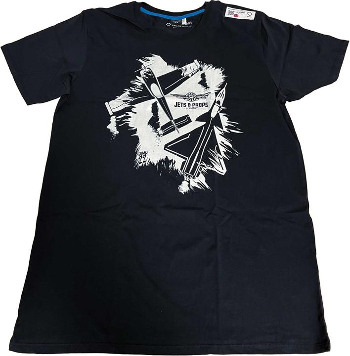 Produktbild t-shirt "s" jets & props grunge big 400, premium, navy, digitaldirektdruck (S)