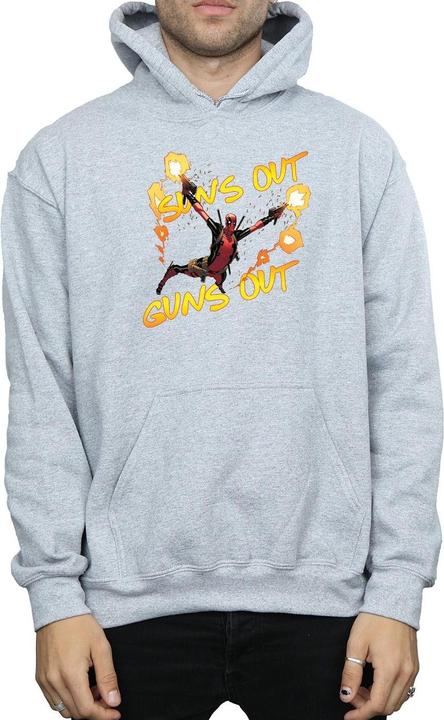 Actual product image Mens Deadpool Sun's Out Guns Out Hoodie (M)