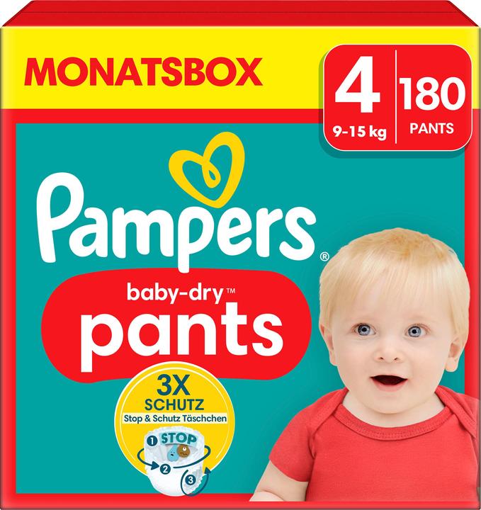 Pampers Baby-Dry Pants (Gr. 4, Monatsbox, 180 Stück)