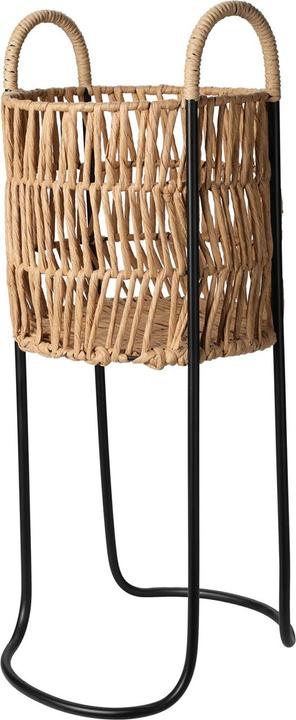 Natura Punto Flowerpot Stand Wicker and Metal