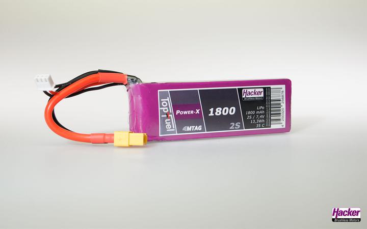 Actual product image Hacker LiPo Pack TF Power-X 1800mAh 2S MTAG (7.40 V, 1800 mAh)
