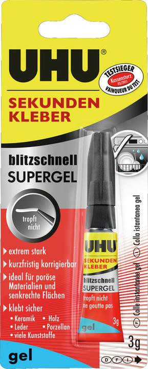Produktbild UHU Sekundenkleber Super Power (3 g, 3.10 ml)