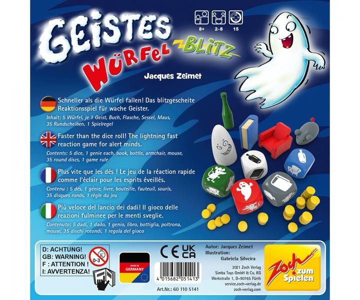 Actual product image Zoch Mind flash Dice flash (French, German, English, Italian)