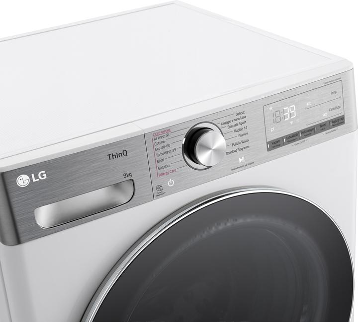 Produktbild LG F4R9009TPWC 9kg Waschmaschine Klasse A -40% AI DD mit Dampf (9 kg, Links)
