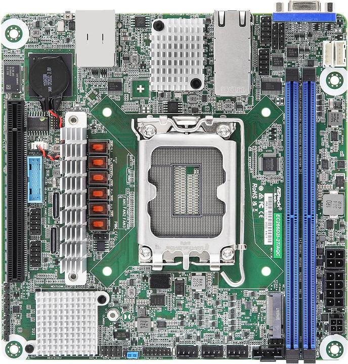 Actual product image AsRock Rack EC266D2I-2T/AQC (LGA 1700, Intel C226, Mini-ITX)