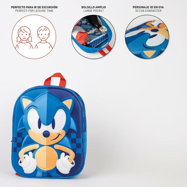Produktbild Jakks Pacific Schulrucksack Sonic Blau 25 x 31 x 10 cm