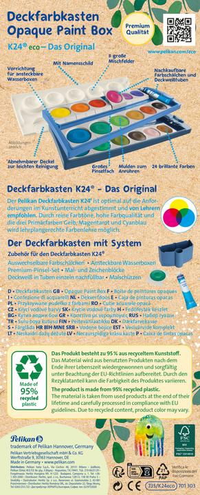 Actual product image Pelikan Colour box 24ST K24 Eco assorted (Multicoloured, 7.50 ml)