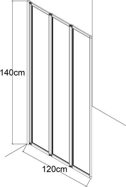 Actual product image Shower Design District (140 cm, 120 cm, 140 cm)