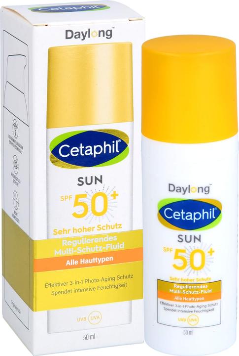 Actual product image Daylong Cetaphil sun SPF 50+ Multi-Protection Fluid Face, 50 ml Lotion (Sun lotion, SPF 50+, 50 ml)
