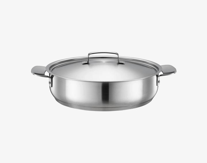 Actual product image Fiskars All Steel Roaster with lid, 28cm (28 cm, Casserole + Stewpot, Stainless steel)