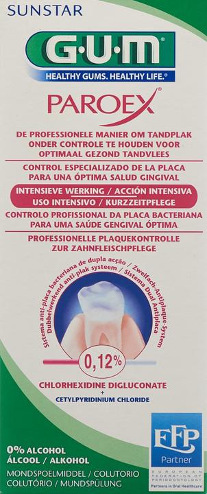 Produktbild GUM SUNSTAR PAROEX Mundspülung 0.12 % chlorhexidine (300 ml, Mundspülung)