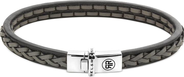 Produktbild Rebel & Rose Armband Single Stranded RR-L0144-S-L Herren (19 cm, Sterling Silber 925, Kalbsleder)