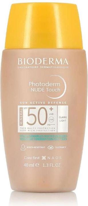 Image du produit Bioderma Photoderm Nude Touch Mineral SPF50+ claire (Crème solaire visage, SPF 50, 40 ml)