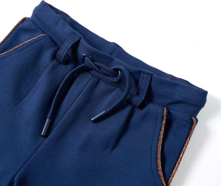 Actual product image VidaXL Children's trousers with drawstring navy blue 116,colour (116)