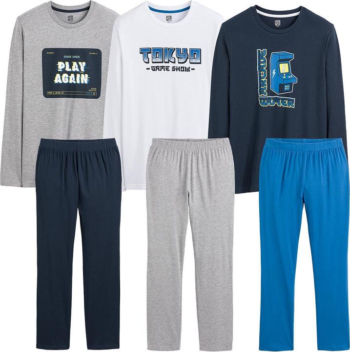 La Redoute Collections 3er-Pack Pyjamas mit Arcade-Motiven