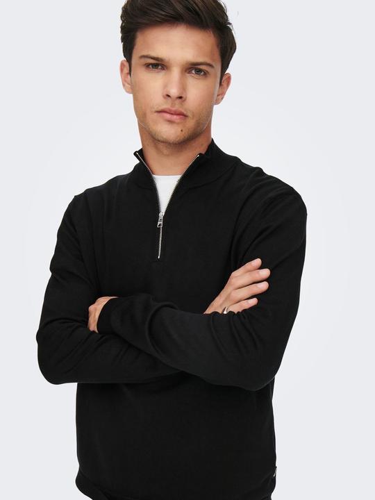 Actual product image Only & Sons Half Zip Knit Sweater (XS)