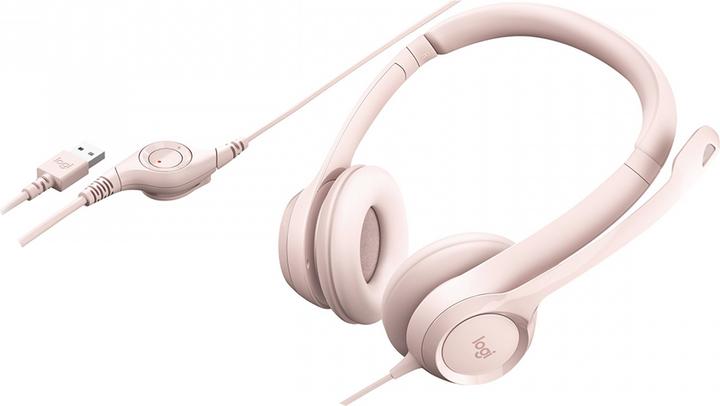 Actual product image Logitech Wired H390 headset - ROSE - USB (Cable, USB-A)